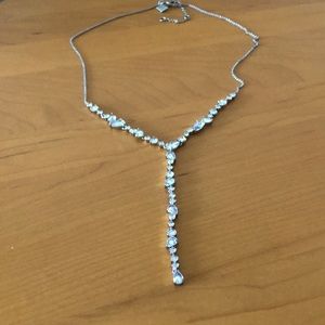Banana Republic necklace silver tone with rhinestones